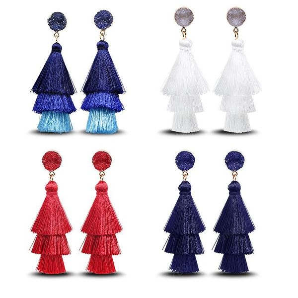 selling new earrings retro ethnic style crystal cluster earrings bohemian multilayer gradient tassel earrings, Silver
selling new earrings retro ethnic style crystal cluster earrings bohemian multilayer gradient tassel earrings, Silver