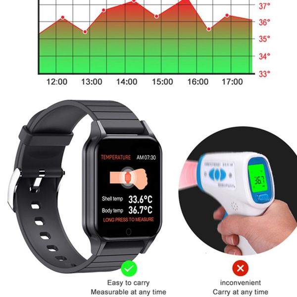 t96 intelligent watch measures body temperature heart rate blood pressure blood oxygen smart bracelet touch control fitness tracker band, Slivery;brown
t96 intelligent watch measures body temperature heart rate blood pressure blood oxygen smart bracelet touch control fitness tracker band, Slivery;brown