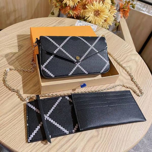 trio crossbody bag monogram fabric designers women messenger bags lady chain 3 piece set purses with box
trio crossbody bag monogram fabric designers women messenger bags lady chain 3 piece set purses with box