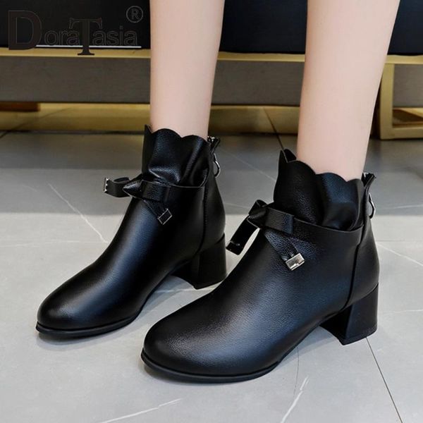doratasia new female ruffles ankle boots 2020 autumn elegant date boots women round toe zip chunky high heels zip shoes woman, Black
doratasia new female ruffles ankle boots 2020 autumn elegant date boots women round toe zip chunky high heels zip shoes woman, Black