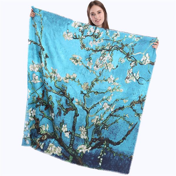 new soft cashmere wool square scarf for women spain lifetree printing neckerchief female winter fashion shawls wraps pashmina 130cm*130cm, Blue;gray
new soft cashmere wool square scarf for women spain lifetree printing neckerchief female winter fashion shawls wraps pashmina 130cm*130cm, Blue;gray