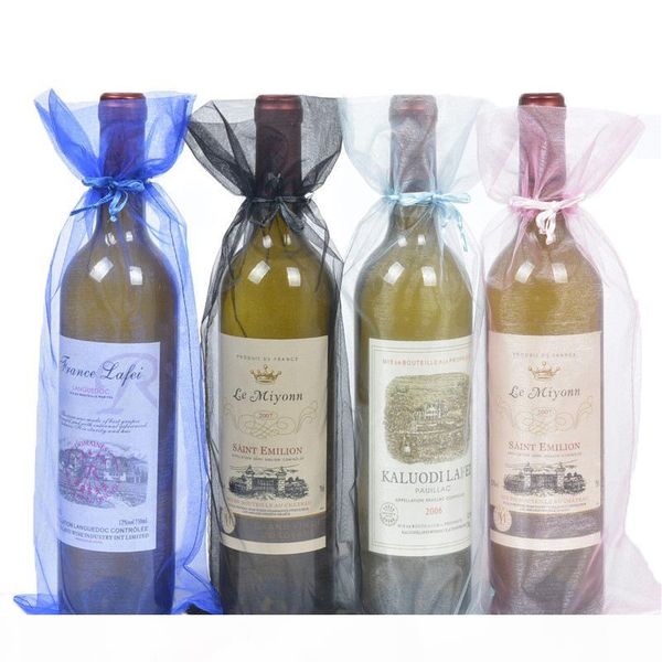 100pcs organza wine bottle bags jewelry gift wedding bags pouch for christmas party dedoration 15x38cm red wine cover wholesale, Pink;blue
100pcs organza wine bottle bags jewelry gift wedding bags pouch for christmas party dedoration 15x38cm red wine cover wholesale, Pink;blue