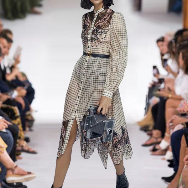milan runway dresses 2021 spring summer stand collar long sleeve women's designer dress brand same style dress 0110-10, Black
milan runway dresses 2021 spring summer stand collar long sleeve women's designer dress brand same style dress 0110-10, Black