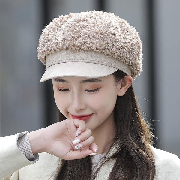stingy brim hats fashion autumn and winter warm plush bright silk octagonal cap female retro alphabet suede hat stitching peaked, Blue;gray
stingy brim hats fashion autumn and winter warm plush bright silk octagonal cap female retro alphabet suede hat stitching peaked, Blue;gray