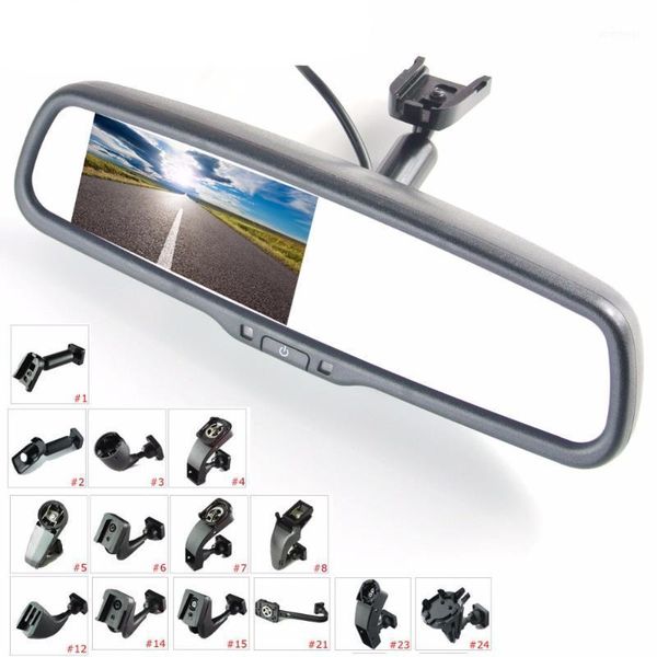 4.3" tft lcd rear view mirror car monitor video input 2ch with special bracket parking visible reverse sensor aid system1
4.3" tft lcd rear view mirror car monitor video input 2ch with special bracket parking visible reverse sensor aid system1