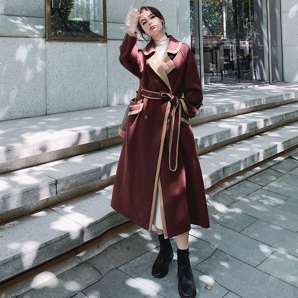 2021 new women's wool coat winter new korean loose thickening fashion splicing long sleeve lapel in straight all-match jacket u2 0vna, Black
2021 new women's wool coat winter new korean loose thickening fashion splicing long sleeve lapel in straight all-match jacket u2 0vna, Black