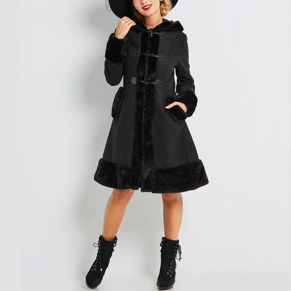 winter woman coats warm long sleeve horn button hooded outwear warm wool slim long coat black female jacket manteau femme1
winter woman coats warm long sleeve horn button hooded outwear warm wool slim long coat black female jacket manteau femme1