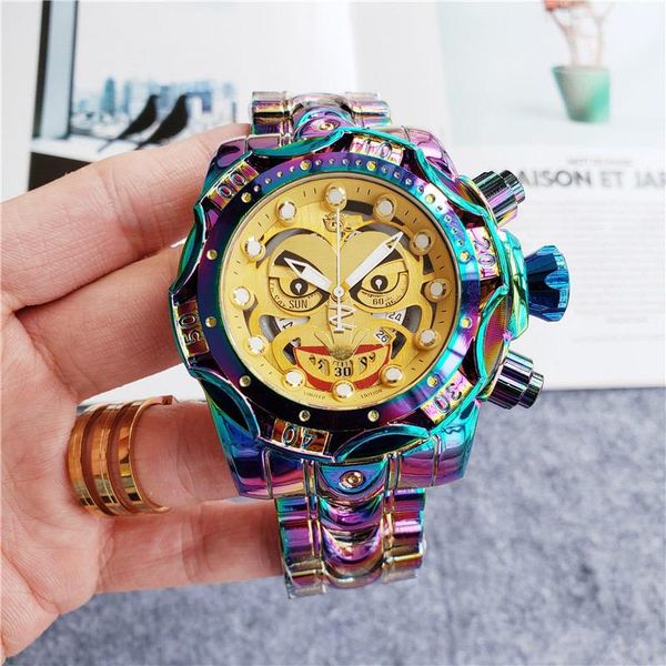 men fashion big dial watch 50mm stainless steel design watches joker dial quartz movement auto-date male sport wristwatch watches, Slivery;brown
men fashion big dial watch 50mm stainless steel design watches joker dial quartz movement auto-date male sport wristwatch watches, Slivery;brown