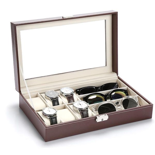 jewelry pouches, bags multifunction pu leather watch box glasses case storage display collection organizer gift with glass cover, Pink;blue
jewelry pouches, bags multifunction pu leather watch box glasses case storage display collection organizer gift with glass cover, Pink;blue