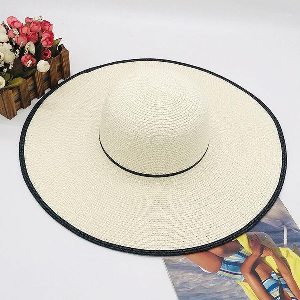wide brim hats 2021 hepburn wind black white striped summer m logo sun hat beautiful women straw beach large brimmed1, Blue;gray
wide brim hats 2021 hepburn wind black white striped summer m logo sun hat beautiful women straw beach large brimmed1, Blue;gray
