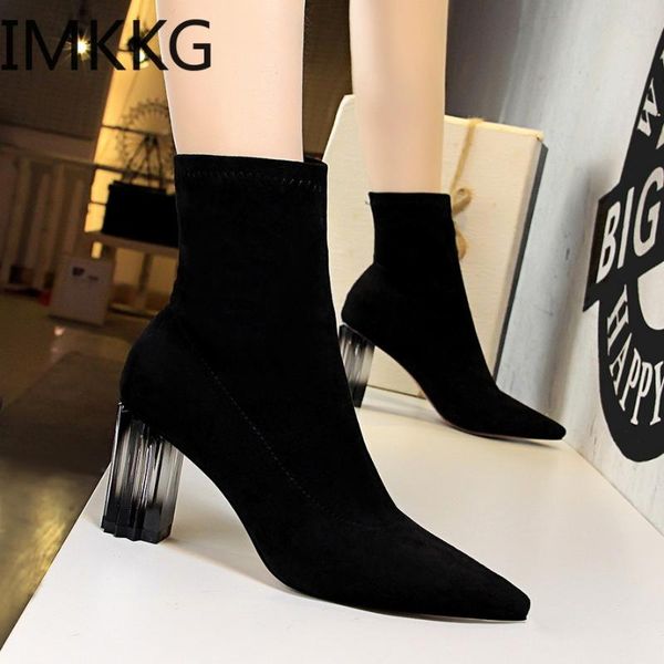 women ankle boots 2020 fashion suede leather boots high heel ladies shoes ankle for women shoes, Black
women ankle boots 2020 fashion suede leather boots high heel ladies shoes ankle for women shoes, Black