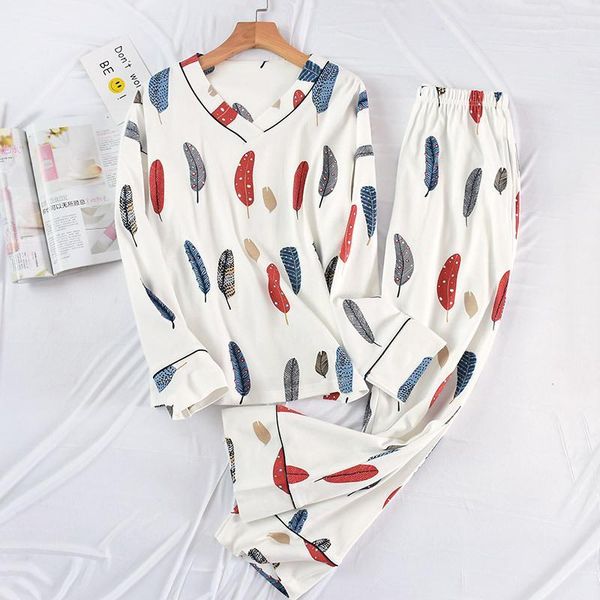 women's sleepwear high-quality long trousers pajama sets women feather loose cute sleeve soft womens home pyjamas spring autumn1, Black;red
women's sleepwear high-quality long trousers pajama sets women feather loose cute sleeve soft womens home pyjamas spring autumn1, Black;red