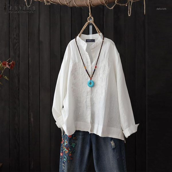 women stand collar embroidery blouse zanzea autumn shirts casual long sleeve blusas female work tunic robe chemise mujer1, White
women stand collar embroidery blouse zanzea autumn shirts casual long sleeve blusas female work tunic robe chemise mujer1, White