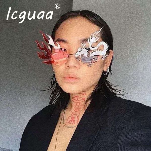 unique rimless dragon phoenix shape party funny sunglasses frameless colorful sun glasses men cool shades
unique rimless dragon phoenix shape party funny sunglasses frameless colorful sun glasses men cool shades