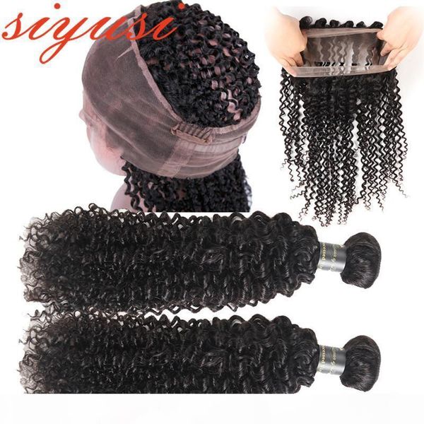 siyusi 360 lace frontal closure with bundles malaysian body wave culry human hair bundles with 360 frontal with bundles, Black;brown
siyusi 360 lace frontal closure with bundles malaysian body wave culry human hair bundles with 360 frontal with bundles, Black;brown
