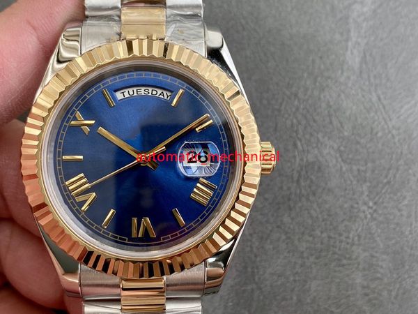 mens watch blue roman dial 40mm day-date 228238 stainless steel two-tone automatic mechanical 904l sapphire luxury wristwatches ar210, Slivery;brown
mens watch blue roman dial 40mm day-date 228238 stainless steel two-tone automatic mechanical 904l sapphire luxury wristwatches ar210, Slivery;brown