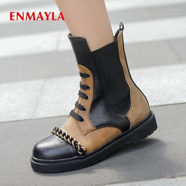 boots enmayla 2021 women fashion pu lace-up mid-calf basic short plush round toe warm square heel winter shoes size 34-431, Black
boots enmayla 2021 women fashion pu lace-up mid-calf basic short plush round toe warm square heel winter shoes size 34-431, Black