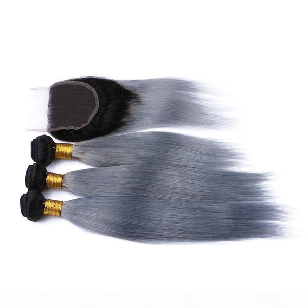 8a brazilian virgin hair silky straight two tone #1b grey 3pcs with lace closure ombre human hair bundles dark roots blonde hair, Black;brown
8a brazilian virgin hair silky straight two tone #1b grey 3pcs with lace closure ombre human hair bundles dark roots blonde hair, Black;brown