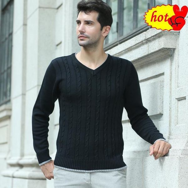 knitted new slim sweater men pullovers autumn winter warm casual solid color v-neck full sleeve pull1, White;black
knitted new slim sweater men pullovers autumn winter warm casual solid color v-neck full sleeve pull1, White;black