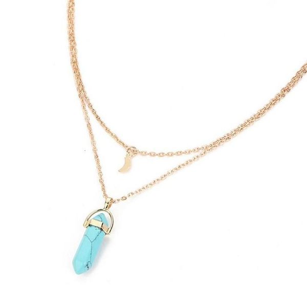 pendants necklace fashion 18k gold natural rose gemstone quartz healing crystals double layer crescent jewelry for women
pendants necklace fashion 18k gold natural rose gemstone quartz healing crystals double layer crescent jewelry for women