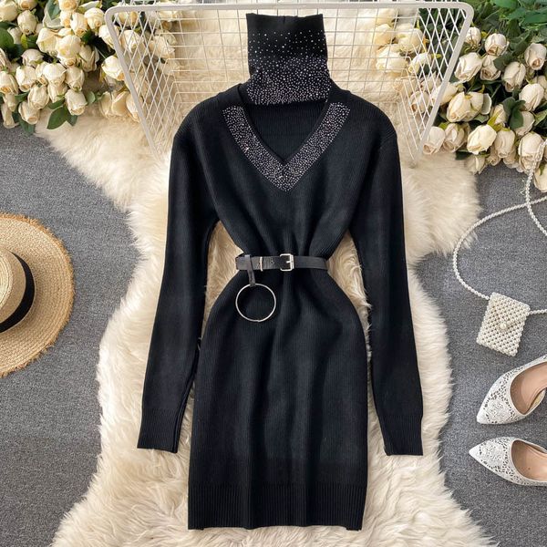 2021 new design turtleneck women's fashions elastic thin solid jumper winter pullovers sequins 4e4o, White;black
2021 new design turtleneck women's fashions elastic thin solid jumper winter pullovers sequins 4e4o, White;black