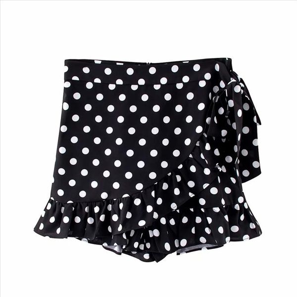 2020 women sweet ruffles polka dot shorts skirts vintage fashion side bow tie shorts casual girls chic short pants, White;black
2020 women sweet ruffles polka dot shorts skirts vintage fashion side bow tie shorts casual girls chic short pants, White;black