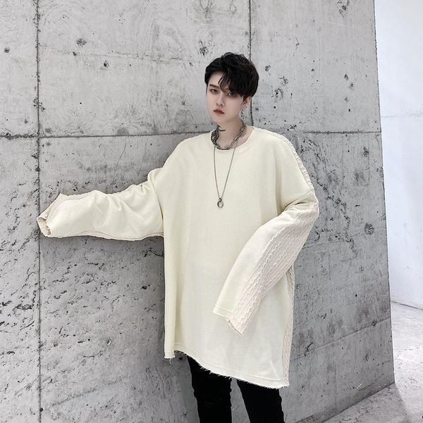 men's hoodies & sweatshirts male streetwear hip hop vintage fashion hoodie sweatshirt men back splice knitted fabric loose pullover, Black
men's hoodies & sweatshirts male streetwear hip hop vintage fashion hoodie sweatshirt men back splice knitted fabric loose pullover, Black