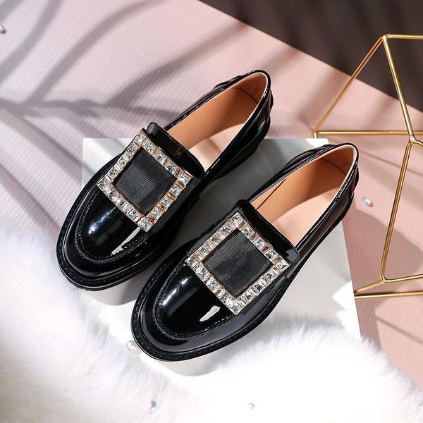 round toe black loafers women flat shoes rhinestone square buckle work shoes casual spring ladies flat dress
round toe black loafers women flat shoes rhinestone square buckle work shoes casual spring ladies flat dress