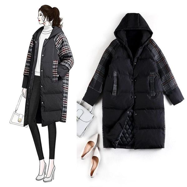 women's down & parkas oversized coat winter coats for female girl 2021 korean plus size jacket long loose warm clothing, Black
women's down & parkas oversized coat winter coats for female girl 2021 korean plus size jacket long loose warm clothing, Black