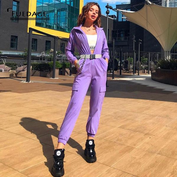 fuedage solid casual women's jumpsuits high waist zipper pockets waistband loose rompers female street fashion elegant playsuit, Black;white
fuedage solid casual women's jumpsuits high waist zipper pockets waistband loose rompers female street fashion elegant playsuit, Black;white