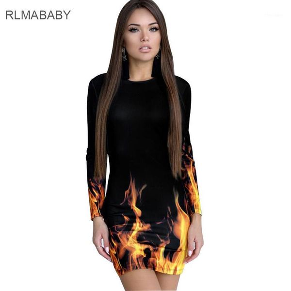 party dresses rlmababy print flame women vestidos o neck long sleeve bodycon mini pencil dress 2021 winter christmas black dresses1, White;black
party dresses rlmababy print flame women vestidos o neck long sleeve bodycon mini pencil dress 2021 winter christmas black dresses1, White;black