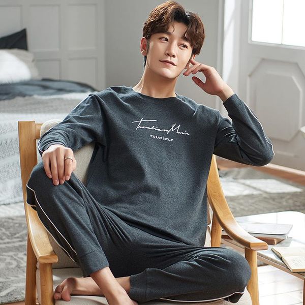 winter men's cotton pajamas simple gray-black letter sleepwear pajama sets casual sleep&lounge pyjamas plus size 2xl pijamas, Black;brown
winter men's cotton pajamas simple gray-black letter sleepwear pajama sets casual sleep&lounge pyjamas plus size 2xl pijamas, Black;brown