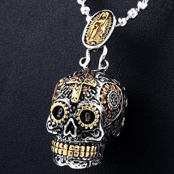 chains trendy gothic men domineering retro style engraved cross skull pendant necklace hip hop rock fashion accessories gift, Silver
chains trendy gothic men domineering retro style engraved cross skull pendant necklace hip hop rock fashion accessories gift, Silver