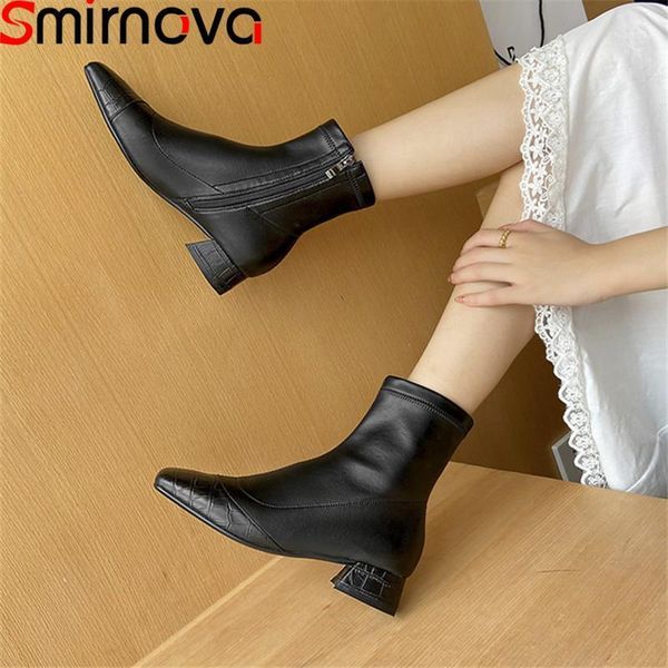 boots smirnova 2021 arrival fashion women genuine leather thick heels square toe autumn winter ankle1, Black
boots smirnova 2021 arrival fashion women genuine leather thick heels square toe autumn winter ankle1, Black