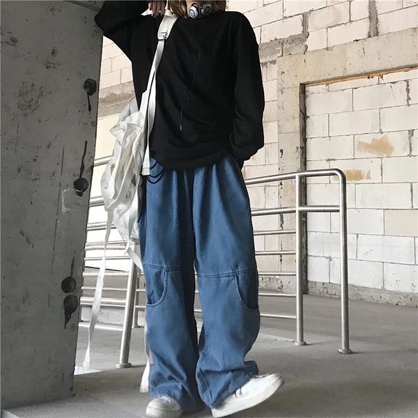 2021 fashion oversize hip hop baggy jeans men big pockets casual male long denim trousers harajuku loose cargo pants jeans man, Blue
2021 fashion oversize hip hop baggy jeans men big pockets casual male long denim trousers harajuku loose cargo pants jeans man, Blue