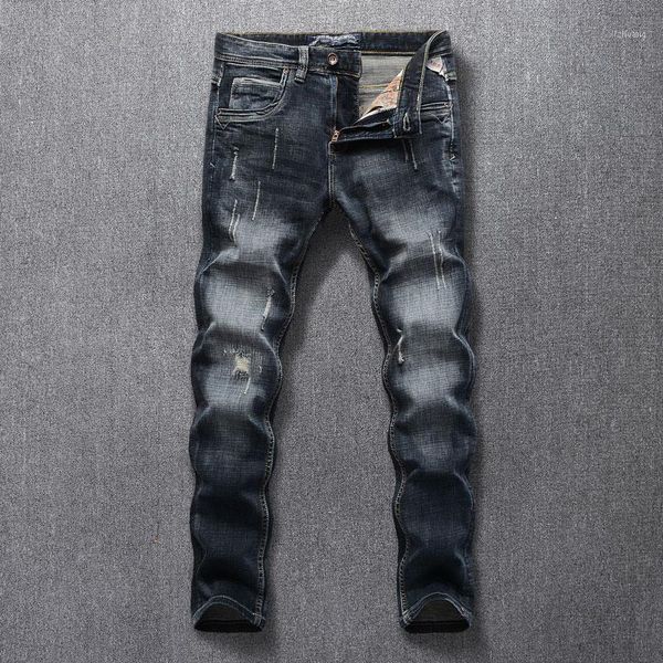 men's jeans 2021 style designer men fashion streetwear black color slim fit buttons classical pants1, Blue
men's jeans 2021 style designer men fashion streetwear black color slim fit buttons classical pants1, Blue