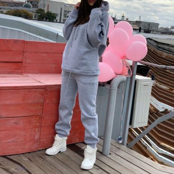 autumn fleece sports pockets womens suits long sleeve drawstring female hoodies suit casual tracksuit long pants ladies set, Gray
autumn fleece sports pockets womens suits long sleeve drawstring female hoodies suit casual tracksuit long pants ladies set, Gray