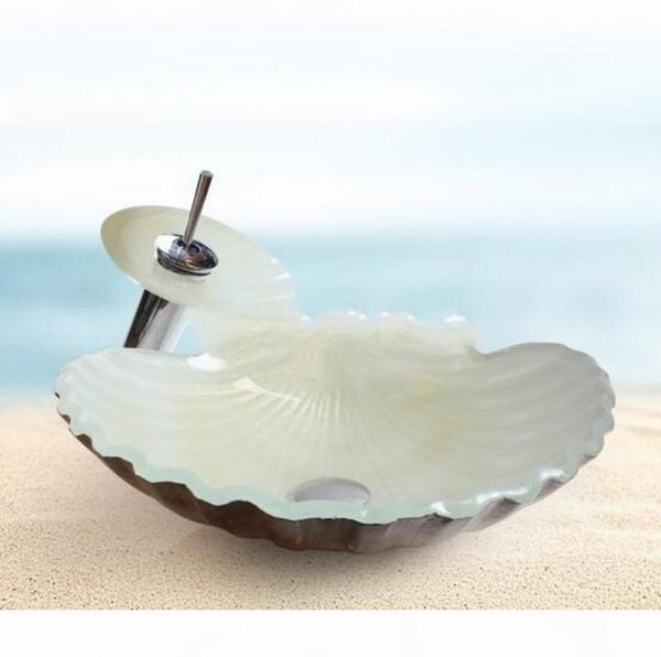 white conch-shaped toughened glass washbasins include waterfall faucets and drainage 6 products portfolio set of sale
white conch-shaped toughened glass washbasins include waterfall faucets and drainage 6 products portfolio set of sale