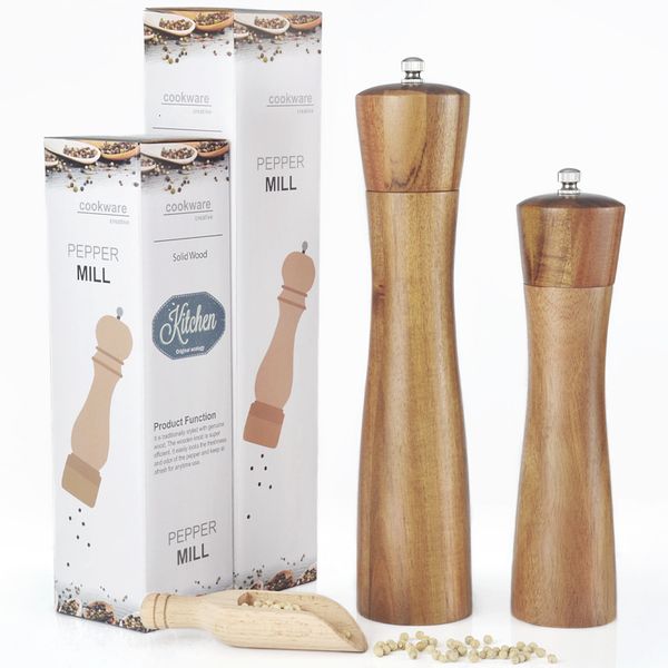 2021 new 8/10inch classical solid wood pepper spice mill handheld seasoning mills grinder ceramic grinding core bbq tools set kxdg
2021 new 8/10inch classical solid wood pepper spice mill handheld seasoning mills grinder ceramic grinding core bbq tools set kxdg
