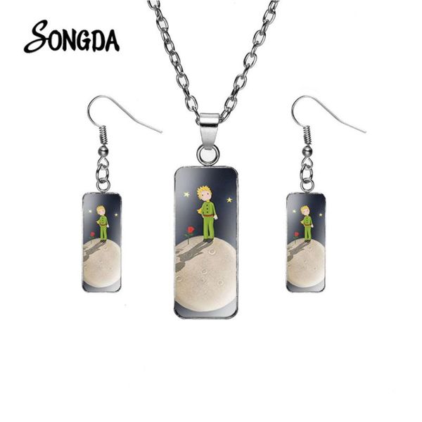 lovely the little prince jewelry sets fairy tale cartoon print glass cabochon rectangle necklace fish earrings set bijoux femme, Silver
lovely the little prince jewelry sets fairy tale cartoon print glass cabochon rectangle necklace fish earrings set bijoux femme, Silver