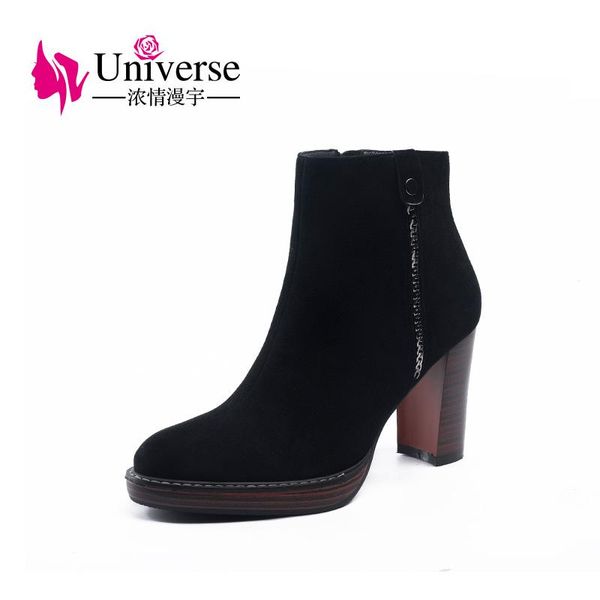 boots leisure real kid suede plus size 34-41 ankle zip universe handmade women winter black heels 9cm/3.54" warm shoe h186
boots leisure real kid suede plus size 34-41 ankle zip universe handmade women winter black heels 9cm/3.54" warm shoe h186