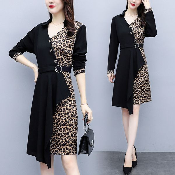 more size leopard spring dressed in fat business ladies work dress women's clothes 5l8n, Black;gray
more size leopard spring dressed in fat business ladies work dress women's clothes 5l8n, Black;gray