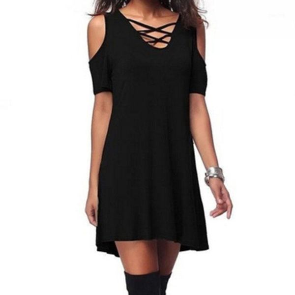 women cross cold shoulder mini shirt dress loose tunic swing long sleeves party basic dress nightclub1, White;black
women cross cold shoulder mini shirt dress loose tunic swing long sleeves party basic dress nightclub1, White;black