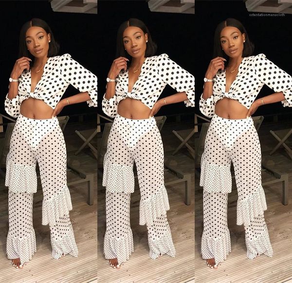 pants long sleeve v neck chiffon ruffle wave point 2pcs set fashion female clothing womens two piece, White
pants long sleeve v neck chiffon ruffle wave point 2pcs set fashion female clothing womens two piece, White