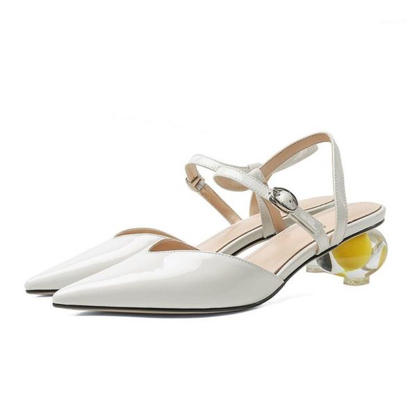 new genuine leather low heel women shoes pointed toe strange heel women sandals summer shoes, Black
new genuine leather low heel women shoes pointed toe strange heel women sandals summer shoes, Black