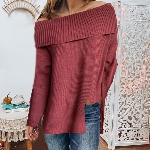 slash- neck sweaters long womens long sleeve knitted casual sleeve pullover sueter navideno hem sweaters1, White;black
slash- neck sweaters long womens long sleeve knitted casual sleeve pullover sueter navideno hem sweaters1, White;black