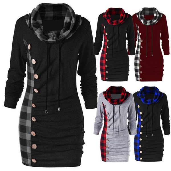 casual dresses women's autumn winter plaid scarf collar buttons decoration patchwork dress harajuku sleeveless elegant d4, Black;gray
casual dresses women's autumn winter plaid scarf collar buttons decoration patchwork dress harajuku sleeveless elegant d4, Black;gray