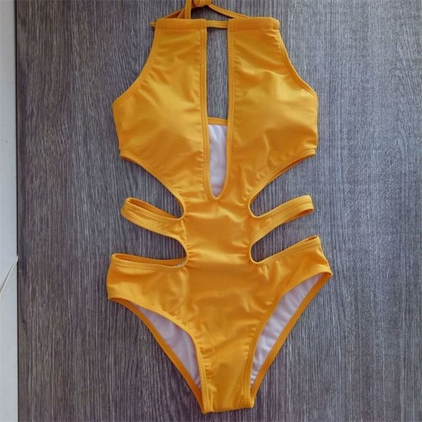 yellow halter cut out bandage trikini swim bathing suit monokini push up brazilian swimwear women one piece swimsuit y200824, White;black
yellow halter cut out bandage trikini swim bathing suit monokini push up brazilian swimwear women one piece swimsuit y200824, White;black