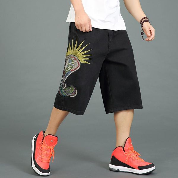 super personality men's street denim shorts korean fashion men's denim shorts youthful calf-length jeans large size 42 44 46, Blue
super personality men's street denim shorts korean fashion men's denim shorts youthful calf-length jeans large size 42 44 46, Blue