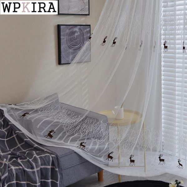 white sheer curtain for living room deers tree pattern rustic curtain for bedroom embroidery voile drape tulle fabric s512#40
white sheer curtain for living room deers tree pattern rustic curtain for bedroom embroidery voile drape tulle fabric s512#40